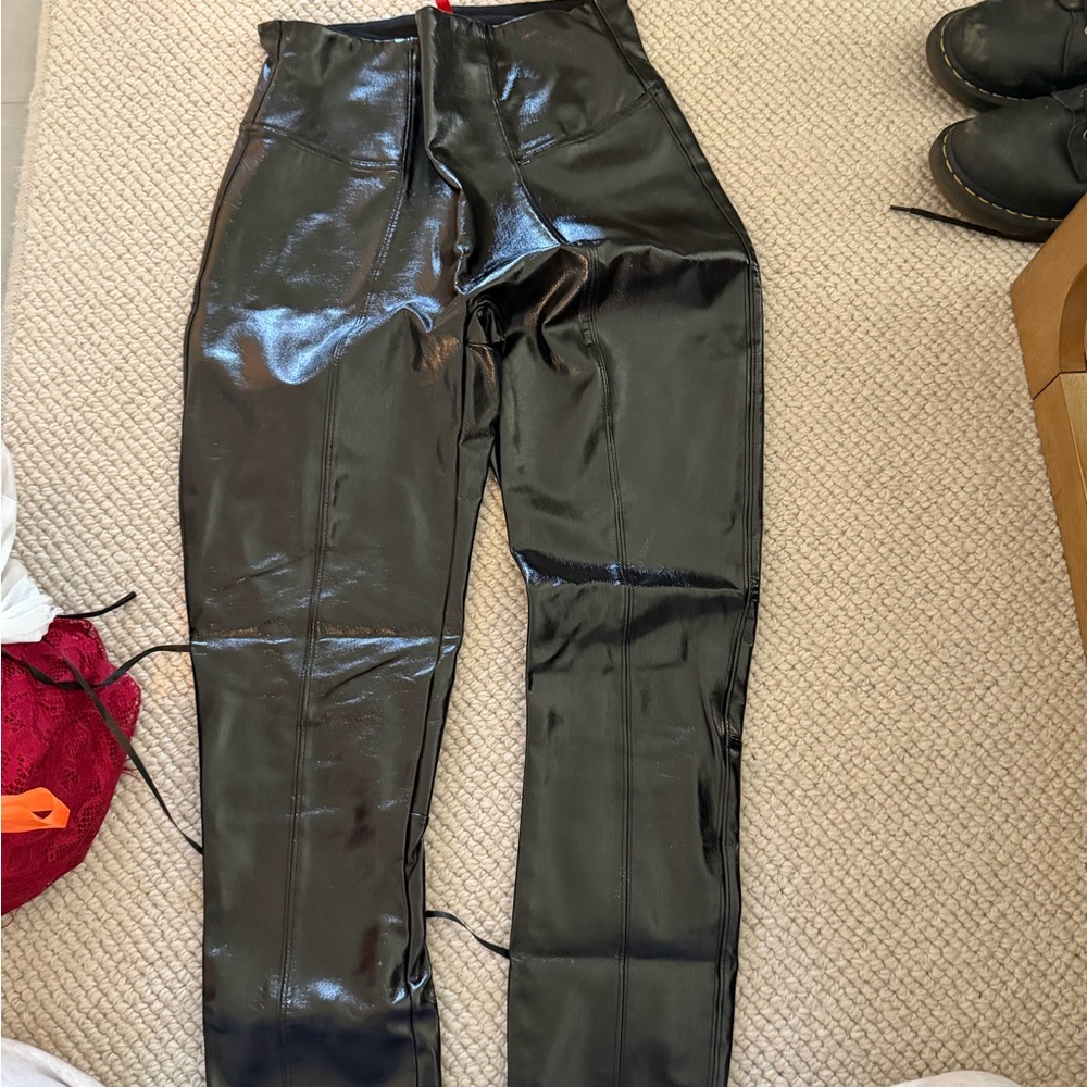 SPANX Black Faux Leather Men’s Pants